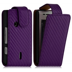 Etui pour Sony Ericsson Xperia X8 Motif Gaufre couleur violet
