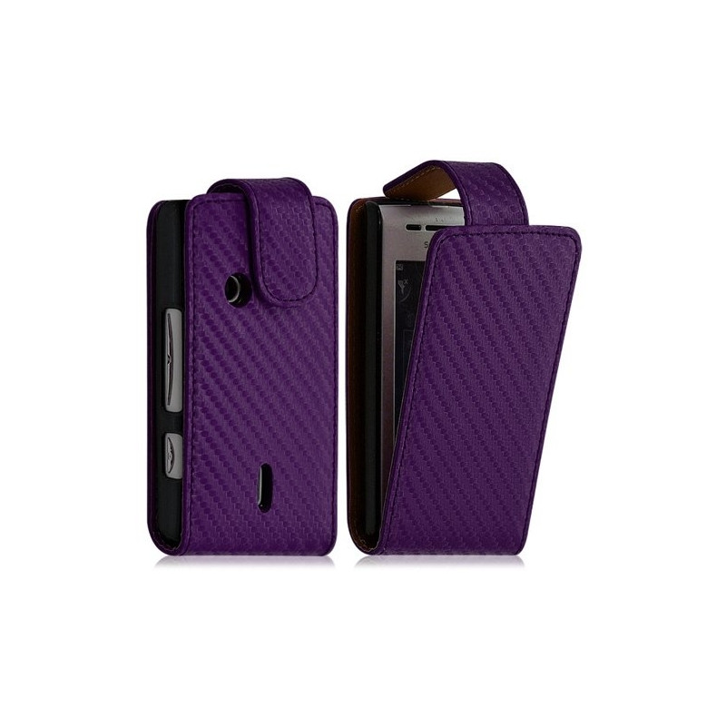 Etui pour Sony Ericsson Xperia X8 Motif Gaufre couleur violet