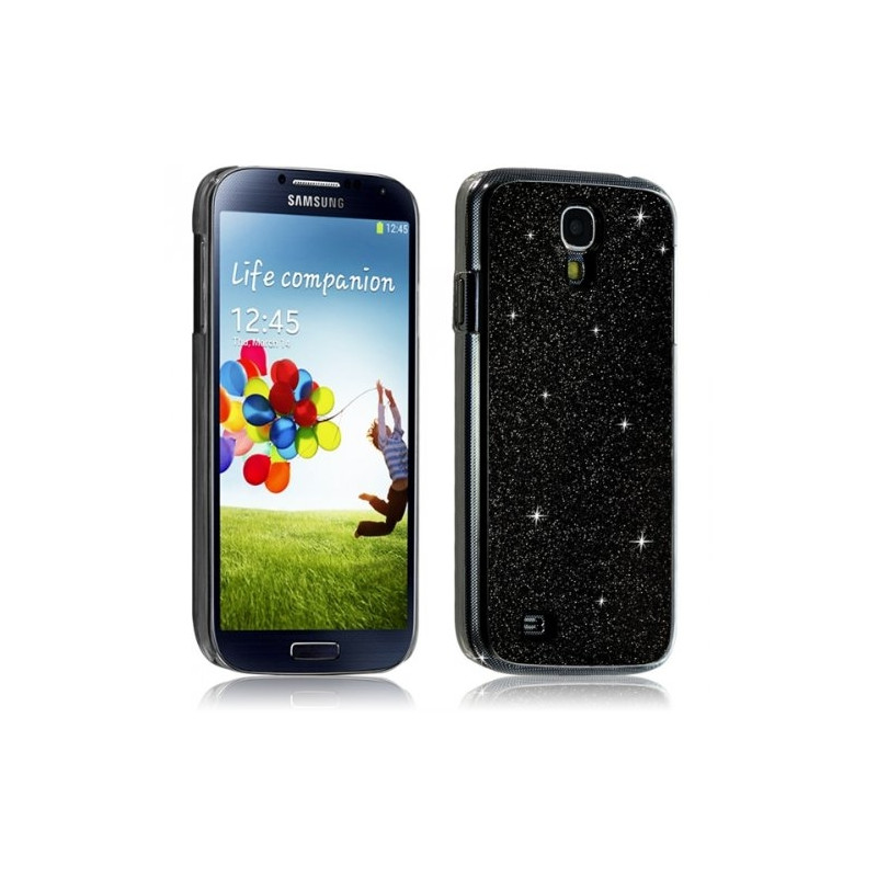 Housse Etui Coque Rigide pour Samsung Galaxy S4 Style Paillette Couleur Noir