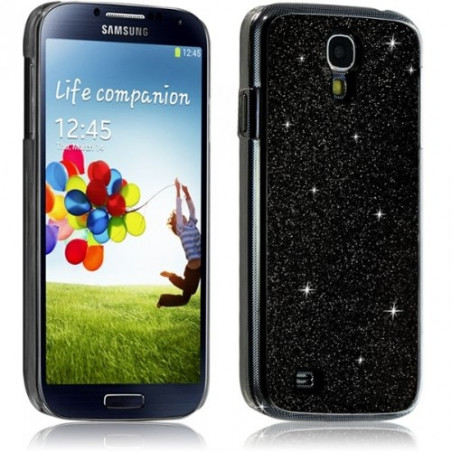 Housse Etui Coque Rigide pour Samsung Galaxy S4 Style Paillette Couleur Noir