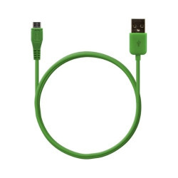 Chargeur voiture allume cigare USB avec câble data pour Wiko Cink Peax Couleur Vert