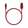 Chargeur voiture allume cigare USB avec câble data pour Wiko Cink Five Couleur Rouge