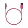 Chargeur voiture allume cigare USB avec câble data pour Wiko Cink + Couleur Rose Pâle