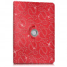 Etui Support Universel L Diamant Rouge pour Tablette Polaroid Pure 10.6 pouces
