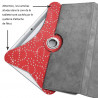 Etui Support Universel L Diamant Rouge pour Tablette Asus VivoTab ME400C 10.1"