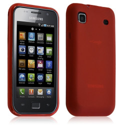 Housse étui coque gel translucide Samsung Galaxy S i9000 couleur rouge