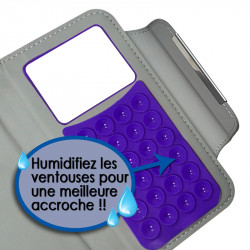 Etui Portefeuille Universel S Style Diamant bleu pour Logicom L-ement 401