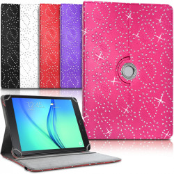 Etui Support Universel L Diamant Noir pour Tablette Samsung Galaxy Tab S2 9.7"