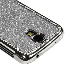 Coque Rigide pour Samsung Galaxy S4 Style Paillette aux Diamants Couleur Argent