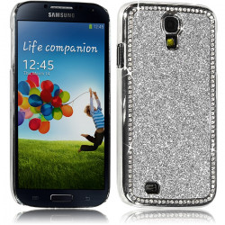 Coque Rigide pour Samsung Galaxy S4 Style Paillette aux Diamants Couleur Argent