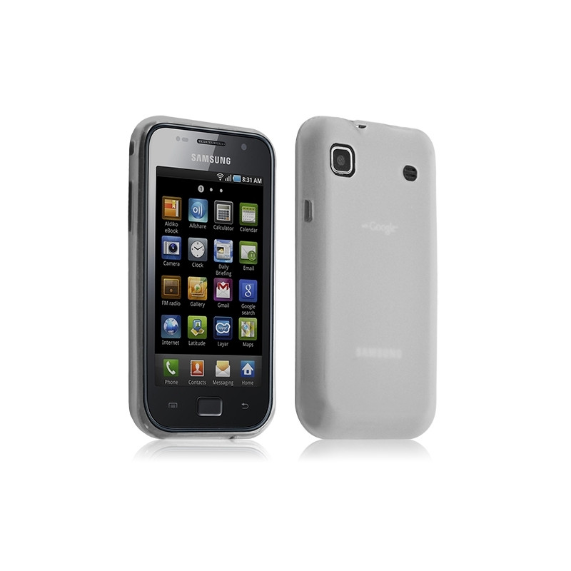 Housse étui coque gel translucide Samsung Galaxy SCL i9003 couleur blanc