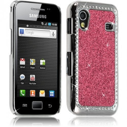 Housse Etui Coque Rigide pour Samsung Galaxy Ace Style Paillette aux Diamants Couleur Rose