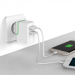 Chargeur Secteur 2 Ports USB pour Apple iPhone 6, iPhone 6S, iPhone 7