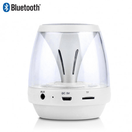 Mini Enceinte Lumineuse Bluetooth bleu pour Smartphones Android, IOS iPhone