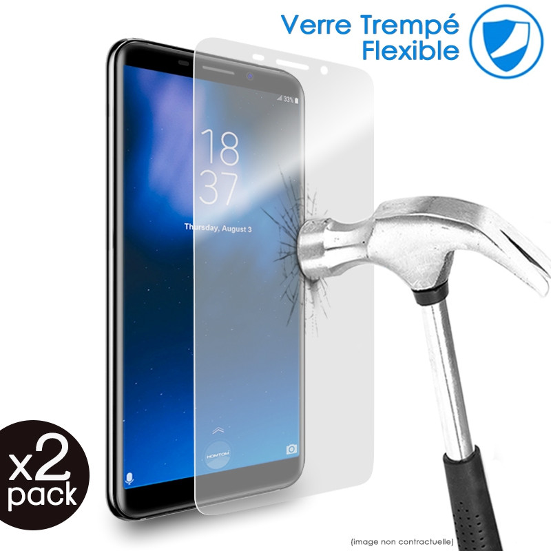 Verre Fléxible Dureté 9H pour Smartphone Logicom L-ite 400M (Pack x2)