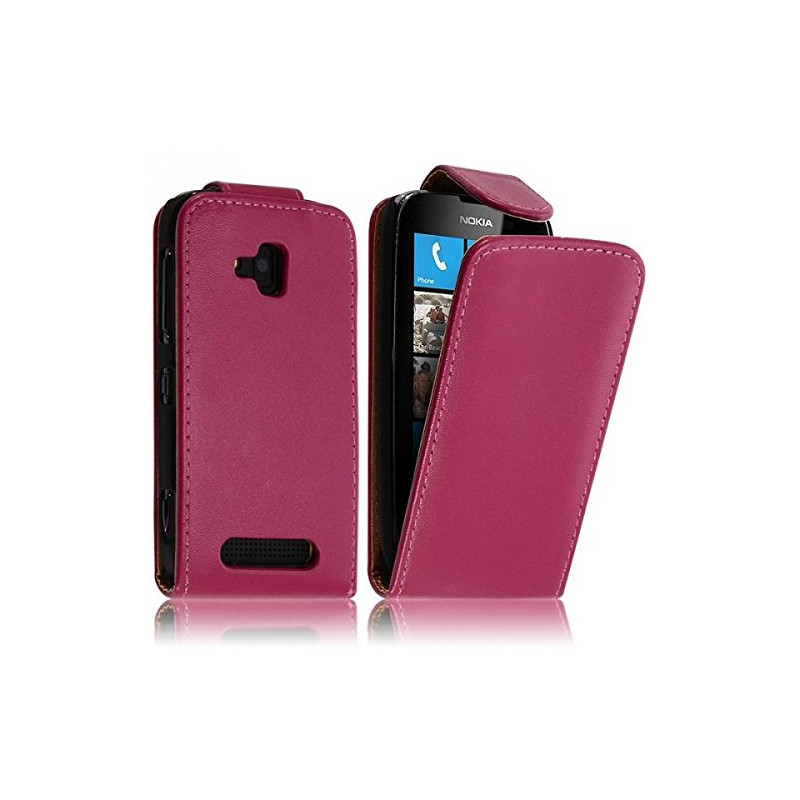 Housse Coque Etui Pour Nokia Lumia 610 Style Diamant Couleur Rose Fushia