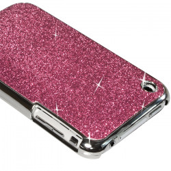 Housse Etui Coque Rigide pour Apple iPhone 3G/3GS Style Paillette Couleur Rose