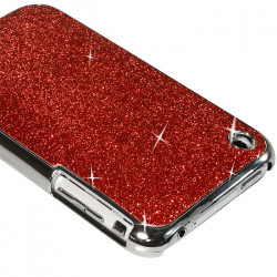 Coque Rigide pour Apple iPhone 3G/3GS Style Paillette Couleur Rouge