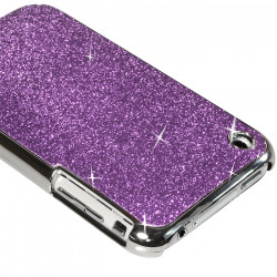 Housse Etui Coque Rigide pour Apple iPhone 3G/3GS Style Paillette Couleur Violet