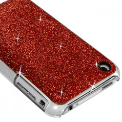 Housse Etui Coque Rigide pour Apple iPhone 3G/3GS Style Paillette Couleur Rouge