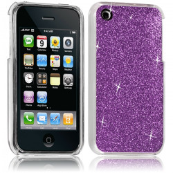 Coque Rigide pour Apple iPhone 3G/3GS Style Paillette Couleur Violet