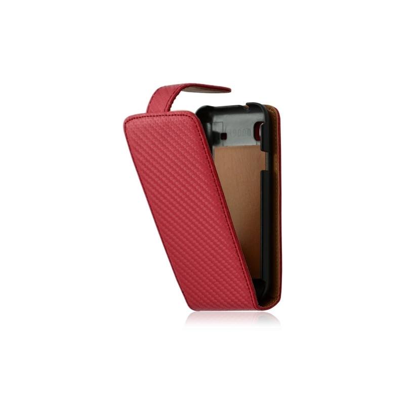 Housse coque étui gaufré pour Samsung Galaxy SCL i9003 couleur Rouge