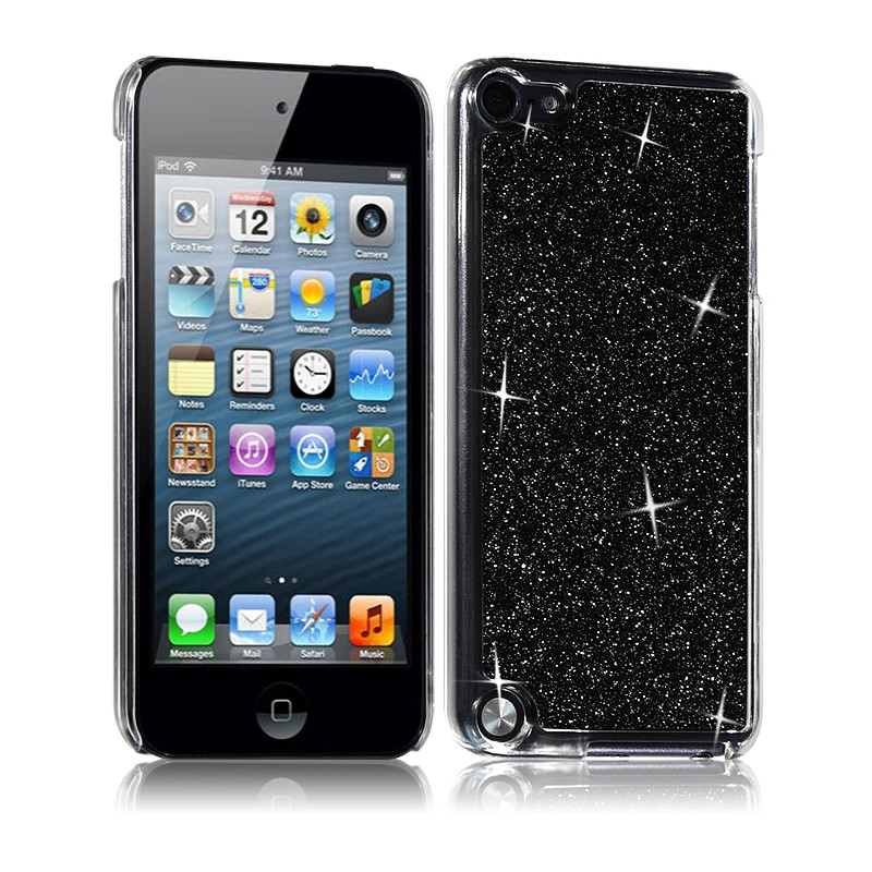 Housse Etui Coque Rigide pour Apple iPod Touch 5  Style Paillette Couleur Noir