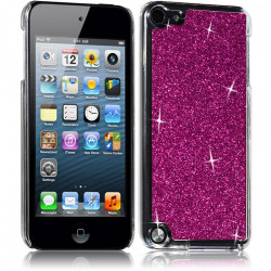 Housse Etui Coque Rigide pour Apple iPod Touch 5  Style Paillette Couleur Rose Fushia