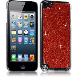 Coque Rigide pour Apple iPod Touch 5  Style Paillette Couleur Rouge