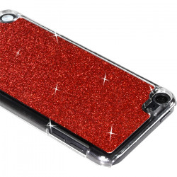 Housse Etui Coque Rigide pour Apple iPod Touch 5  Style Paillette Couleur Rouge