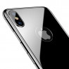 Protection Arrière en Verre Trempé Noir pour Apple iPhone X