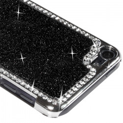 Housse Etui Coque Rigide pour Apple iPod Touch 5 Style Paillette aux Diamants Couleur Noir