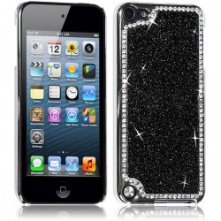 Housse Etui Coque Rigide pour Apple iPod Touch 5 Style Paillette aux Diamants Couleur Noir