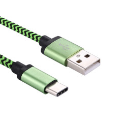 Chargeur Voiture Allume-Cigare Câble USB Type C Vert pour OnePlus 6