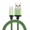 Chargeur Voiture Allume-Cigare Câble USB Type C Vert pour Sony Xperia XZ Premium