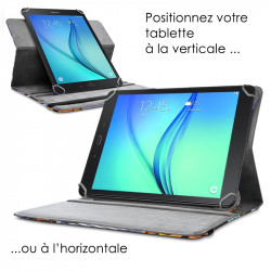 Etui Support Universel L Motif pour Logicom L-ement Tab 1043 10.1"