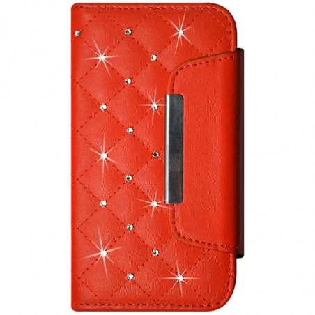 Housse Coque Etui Portefeuille Style Diamant Universel S couleur pour Nokia Lumia 630