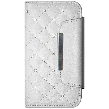 Housse Coque Etui Portefeuille Style Diamant Universel S couleur pour Nokia Lumia 630