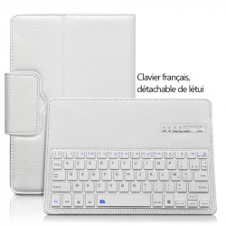 Etui Blanc avec Clavier Azerty Bluetooth pour Tablette Asus Zenpad 3S Z500M