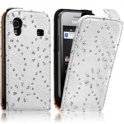 Housse Coque Etui pour Samsung Galaxy Ace  Style Diamant Couleur Blanc