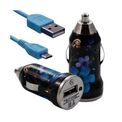 Chargeur maison + allume cigare USB + câble data HF16 pour Archos : 35 Carbon/ 40 Titanium/ 45 Helium 4G/ 45 Platinum/ 45 Titan