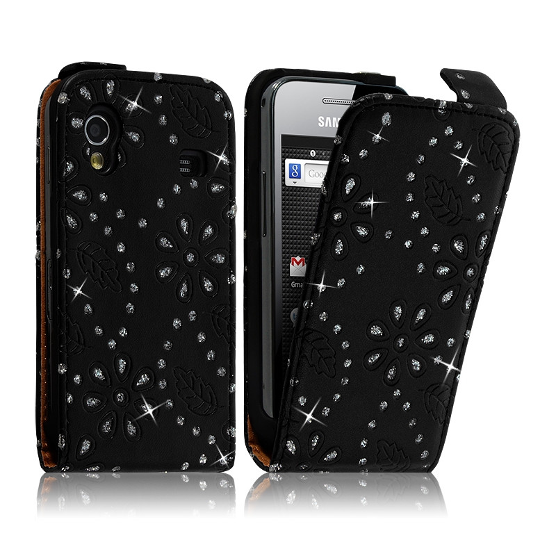 Housse Coque Etui pour Samsung Galaxy Ace  Style Diamant Couleur Noir