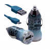 Chargeur maison + allume cigare USB + câble data CV08 pour Archos : 35 Carbon/ 40 Titanium/ 45 Helium 4G/ 45 Platinum/ 45 Titan