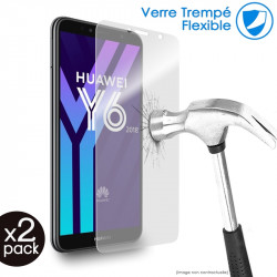 Verre Fléxible Dureté 9H pour Smartphone Huawei Y7 2018 (Pack x2)