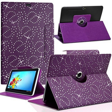 Housse Etui Diamant Universel M Violet pour Tablette Teclast P80H