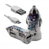 Chargeur maison + allume cigare USB + câble data HF01 pour Sony : Xperia C / Xperia E / Xperia J / Xperia L / Xperia M / Xperia