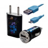 Chargeur maison + allume cigare USB + câble data HF16 pour Sony Ericsson : Xperia PLAY / Xperia X10 / Xperia X10 mini / Xperia 