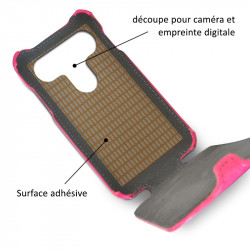 Housse Etui Coque Rigide à Clapet pour Wiko Darkfull Couleur Noir + Film de Protection