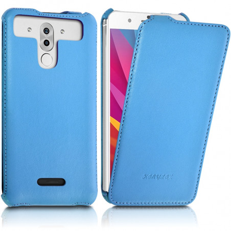 Etui à Clapet pour Alcatel A5 Couleur Bleu Turquoise (Ref.10-A)