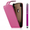 Housse étui coque pour Sony Ericsson Xperia Kyno couleur rose fuschia + stylet luxe + film écran